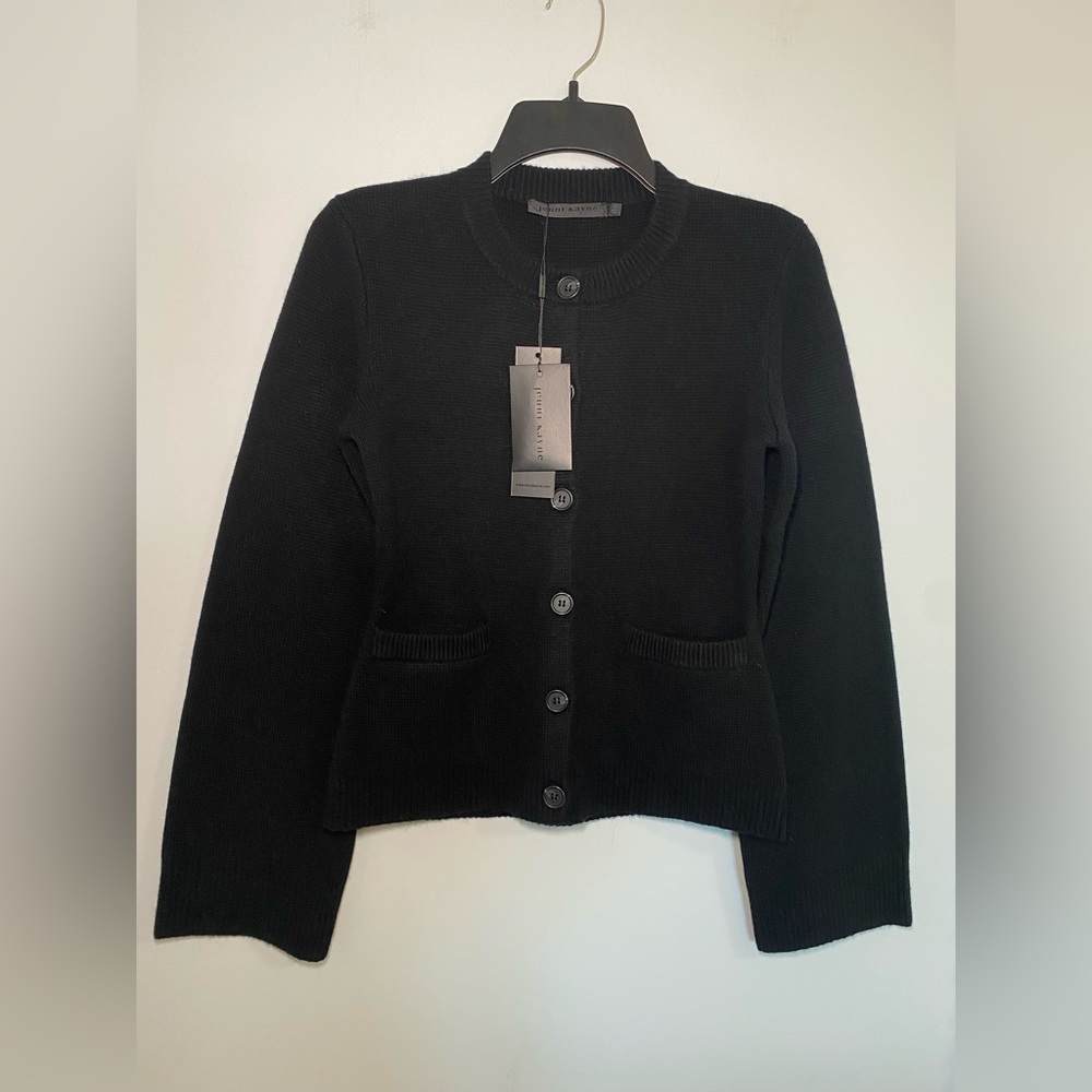 NWT Jenni Kayne Black Wool Cashmere Cooper Cardigan Size XS - Picture 4 of 12